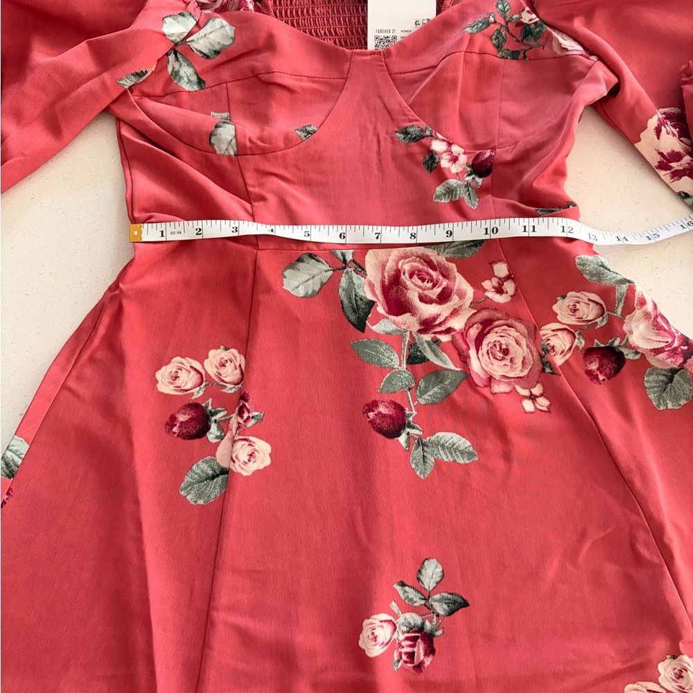 Forever 21 Pink Floral Long Sleeve Dress - Picture 5 of 8
